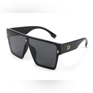 Karsaer Chic Oversized Square Fashion Flat Top Large Unisex Sunglasses